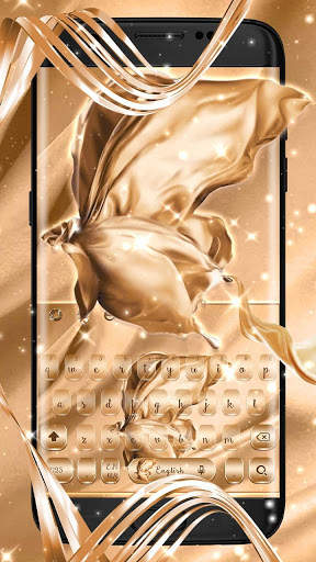 Rose Gold Butterfly Silk Keyboard screenshot 1