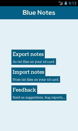 Blue Notes: Minimal Notepad скриншот 3