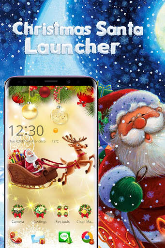 Christmas Santa Claus Launcher Theme 2019 screenshot 4