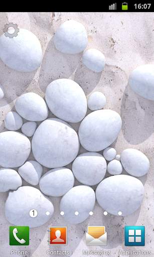 White Pebble Live Wallpaper screenshot 1
