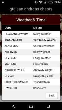 Cheat Codes for GTA San Andrea screenshot 6