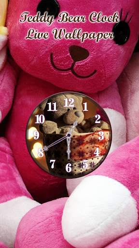 Teddy Bear Clock Live Wallpaper - Analog Clock screenshot 4