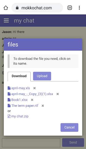 Mokkochat, private anonymous messenger screenshot 1