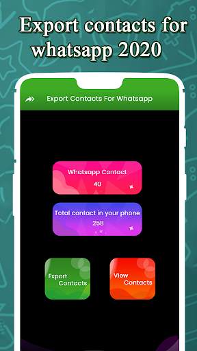 Export contacts for whatsapp 2020 screenshot 2