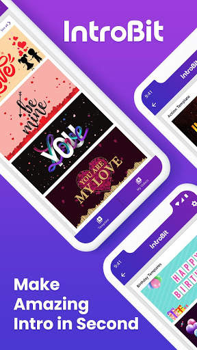 IntroBit : Animated Text & Intro Maker with Music screenshot 1