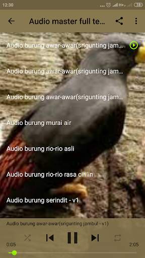 Audio Masteran Burung Tipe Nembak Kasar screenshot 3