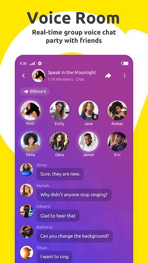 Mochat - Free Voice Chat Rooms, Feed Status, Games screenshot 2