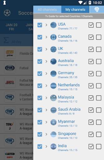Live Sports TV Listings Guide 5 تصوير الشاشة