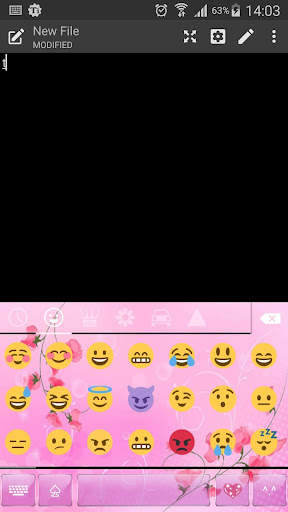 Emoji Keyboard Glass Pink Flow screenshot 5