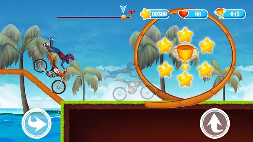 Hills Moto Racing Game - Super Boy Stunt Jump screenshot 2