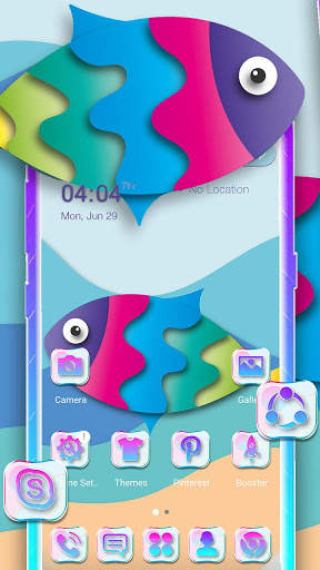 Cartoon Fish Launcher Theme screenshot 1