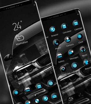 Black SUV Car Blue Color theme screenshot 2