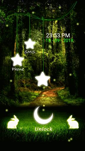 Fireflies Stars Lock Screen screenshot 7