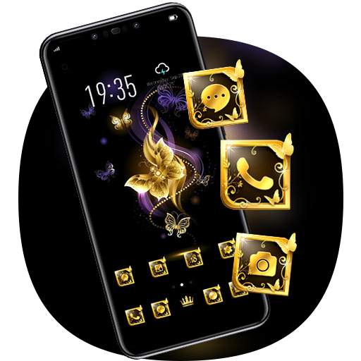 Golden luxury butterfly shining theme for redmi 2.0.1