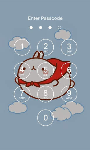 Kawaii Bunny Lock Screen screenshot 1
