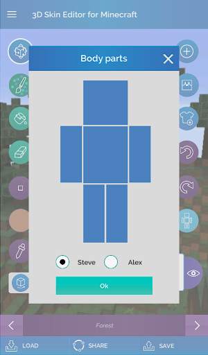 QB9's 3D Skin Editor for Minecraft screenshot 10