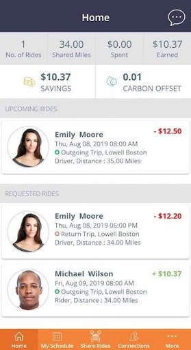 miles2share: hassle-free ridesharing screenshot 1