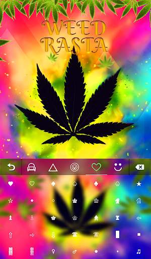 Colored Rasta Weed Keyboard screenshot 4