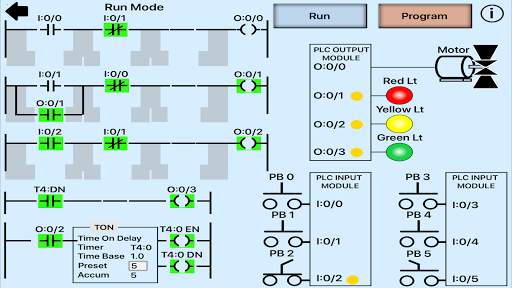 PLC Simulator, Mechatronics, PLC ladder Logic, PLC screenshot 2