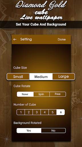 Diamond Gold Cube Live Wallpaper - Live Wallpaper screenshot 5