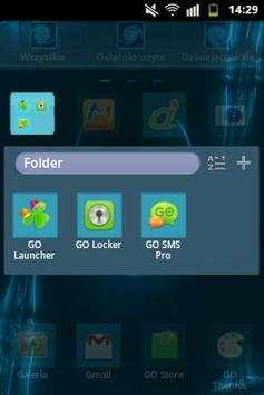 GO Launcher Themes Neon Blue screenshot 6