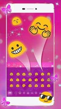 Pink Girls  Bow Keyboard Theme screenshot 3