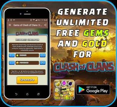 Gems 4 Clash of Clans ☠️ Prank screenshot 1