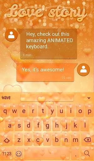 Love Story Animated Keyboard   screenshot 3