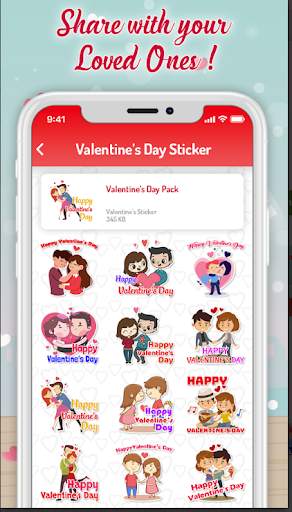 Stiker WA Love valentine classic 2020 screenshot 2