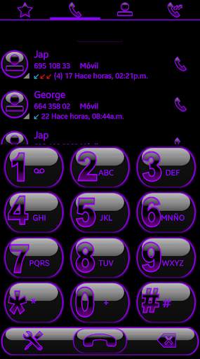 THEME SWIPE DIALER GLOW PURPLE screenshot 1