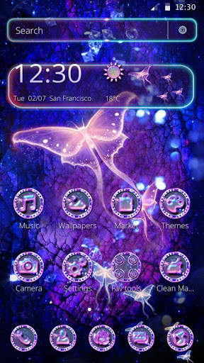 Butterfly Crystal Garden 2D Theme screenshot 4