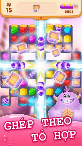 Sweet Crunch - Trò Chơi Ghép 3 screenshot 2