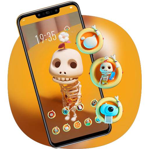 Cartoon Skull With A Flower theme Y21L 2.0.1