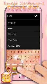 Emoji Keyboard Peach Pink screenshot 2