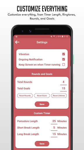Tomato Timer: Pomodoro Timer & Productivity Timer 4 تصوير الشاشة