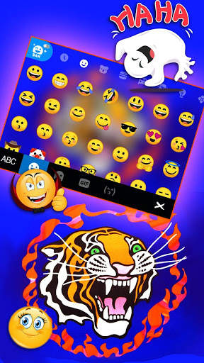 Fire Tiger Keyboard Theme screenshot 3