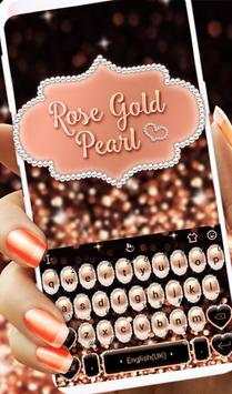 Rose Gold Pearl Keyboard Theme screenshot 1