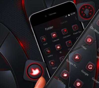 Red Black Neon HD Business Theme 💖 screenshot 2