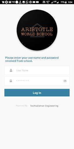 ARISTOTLE WORLD SCHOOL - PARENT APP screenshot 1