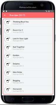 Dua Lipa all songs Lyrics - Full Offline screenshot 5