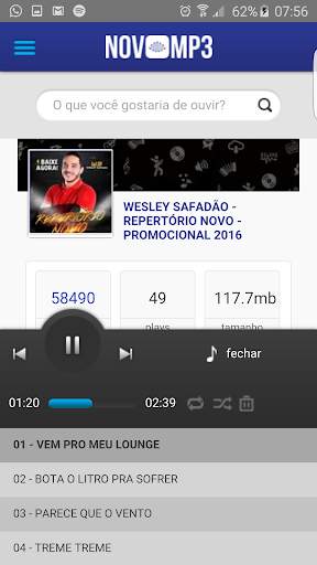 Novo MP3 3 تصوير الشاشة