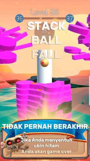 Stack Tower: Bola Jatuh permainan 3d blok tongkat screenshot 1