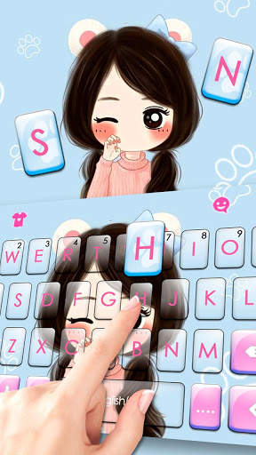 Kitty Girl Keyboard Theme screenshot 2