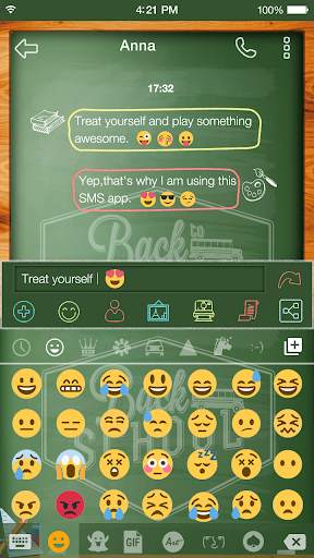Emoji Keyboard Back School screenshot 1