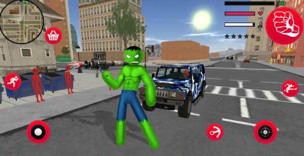 Green Monster Stickman Rope Hero Gangstar Mafia screenshot 1