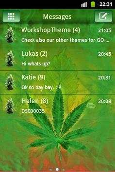 GO SMS Theme WEED GANJA 1 تصوير الشاشة