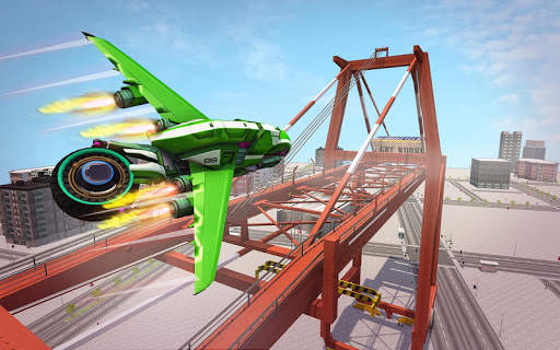 Light Flying Bike Taxi Driving Stunts screenshot 4