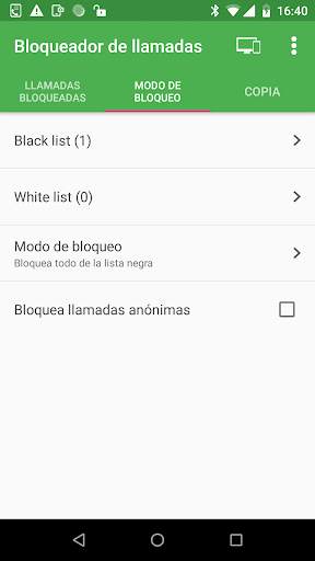 Bloqueador de llamadas y copia de seguridad screenshot 2