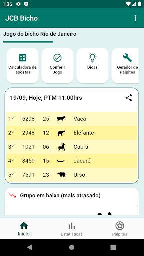 JCB Bicho RJ - Resultados screenshot 1