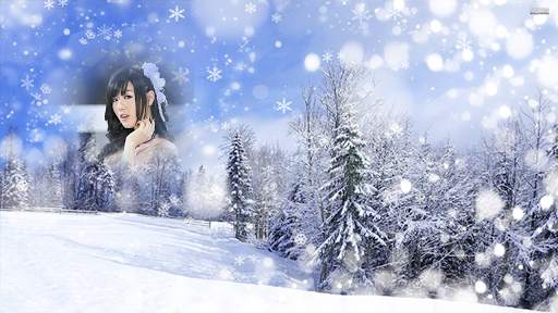 แต่งรูป กรอบรูปหิมะตก หน้าหนาว แต่งรูปสวยๆ screenshot 2